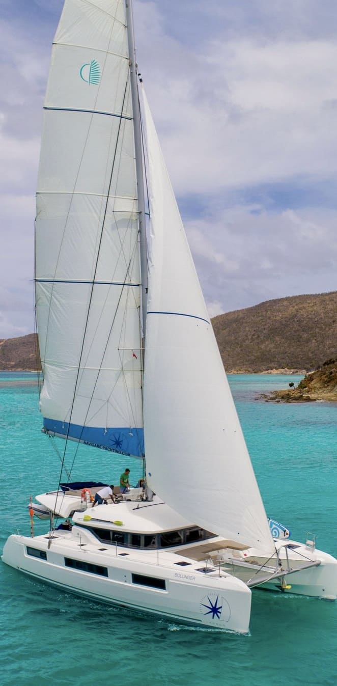 Sailing boat in the Virgin Islands